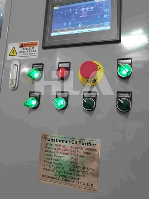 PLC otomatik kontrolü ile üç aşamalı filtreli dönüştürücü yağ filtrasyon makinesi