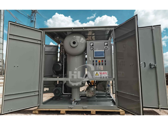 Yüksek Akış Hızlı Transformatör Yağı Arıtma Makinesi 600-18000L/saat İsteğe Bağlı Mobil Römork ve Voltaj 220V/380V/400V